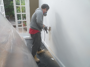 Rising damp before treatment in Reigate RH2