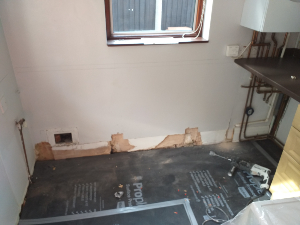 Rising damp before treatment Sutton SM1