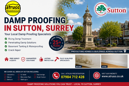 Damp proofing work in Sutton London
