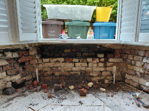 Replace rotten timber with bricks and mortor