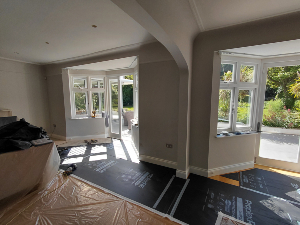 Damp damage before damp treatment in Wimbledon Hill